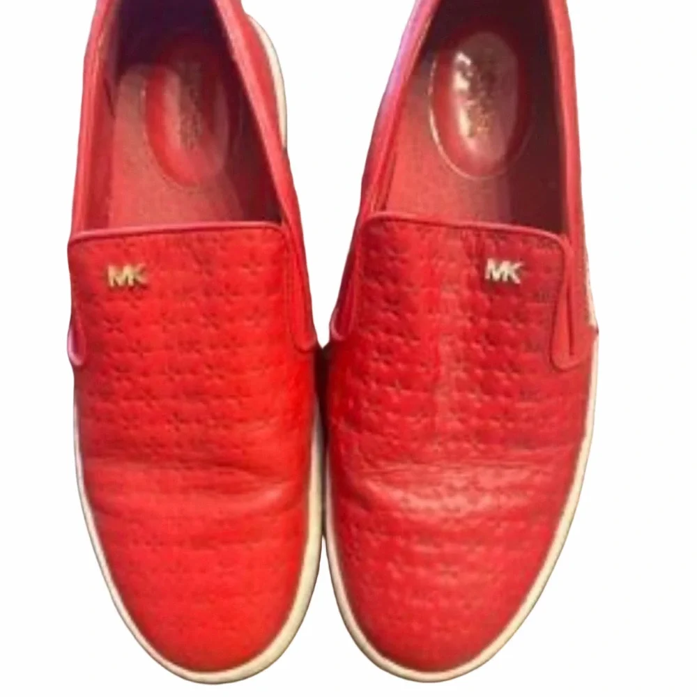 Michael Kors Keaton Logo Embossed Patent Slip-On Sneaker | EUC | Sz 5